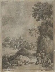 Paisaje con viajeros y dos pastores.