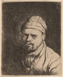 Busto de un cocinero con gorro