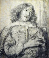 Jan Lievens (1607-1674) Retrato de Adriaen Brouwer (c.1640 tiza sobre papel) MOU Oudenaarde 13-12-2018