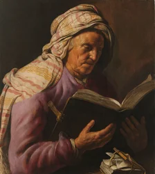 Anciana leyendo