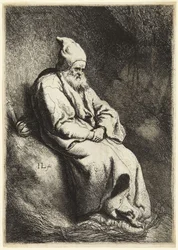 El ermitaño (Bartsch 6; Hollstein 17. Entre VII y VIII, no registrado)