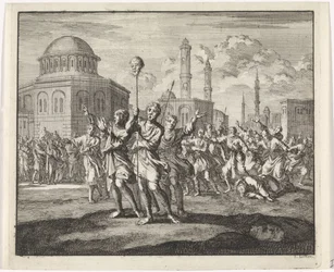Decapitación de un monje durante disturbios en Constantinopla