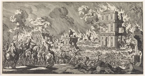 Romanos destruyen un templo judío en Jerusalén