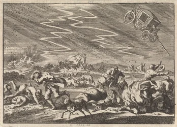 Fuerte tormenta en Donsenhausen en Thuringen, 1674