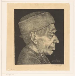 Retrato de Douwe con gorra