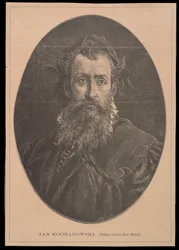 Retrato de Jan Kochanowski según una pintura de Jan Matejko