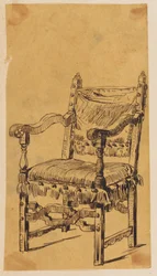 Tesoro. Sillón al estilo de Luis XIX.