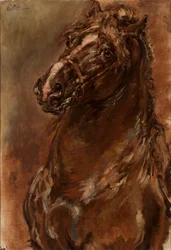 Estudio de una cabeza de caballo para «La doncella de Orleans»