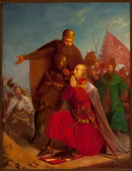 Władysław Jagiełło y Witold rezando antes de la batalla de Grunwald