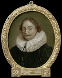 Retrato de Pierius Winsemius, profesor de retórica e historia en Franeker