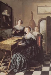 Tres mujeres en un virginal