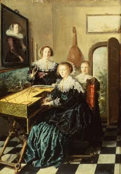 Tres mujeres en un virginal