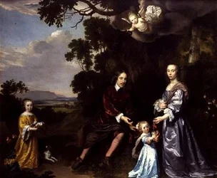 Pieter van der Graaff, su esposa e hijas