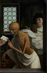 Detalle de La muerte y el avaro, c.1515-21 (óleo sobre tabla)