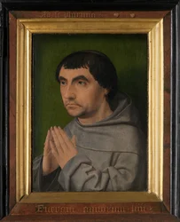 Panel derecho del Díptico de un fraile franciscano (óleo sobre tabla)