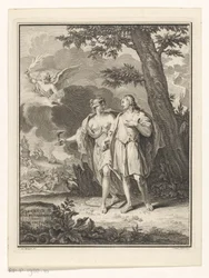 La lujuria seduce a un joven Página de título para: Dirk Smits, Israëls Baalfegorsdienst, o Lujuria castigada, 1737