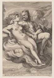 Júpiter y Juno sentados en las nubes, de Tres dioses y diosas emparejados