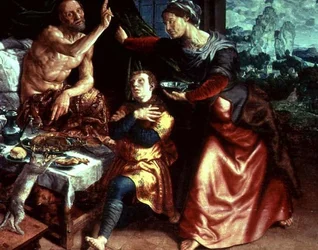 Isaac bendiciendo a Jacob