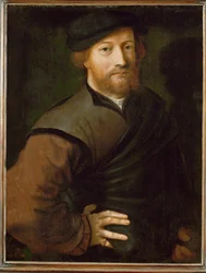 Retrato masculino (pintura sobre madera de roble)