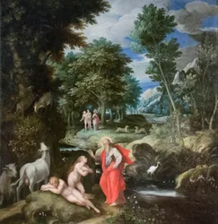 Creación de Eva, c.1586-89 (óleo sobre lienzo)