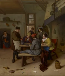 Jugadores de cartas en una taberna