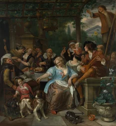Compañía alegre en una terraza, ca. 1670