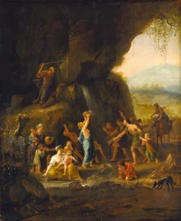 Moisés golpeando la roca