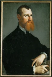 Retrato de hombre con barba roja (pintura sobre lienzo)
