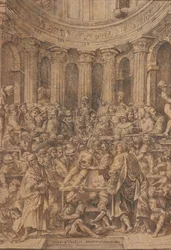 Portada de "Fabrica" de Andreas Vesalius (pluma y tinta sobre papel)