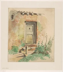 Puerta exterior de una casa de campo