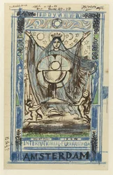 Diseño para un cartel del Congreso Eucarístico Internacional celebrado en Ámsterdam del 22 al 27 de julio de 1924