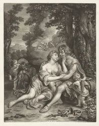 Venus evita que Adonis cace