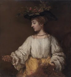 Flora - Pintura de Rembrandt van Rijn