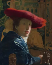 Muchacha con sombrero rojo. Hacia 1665/66