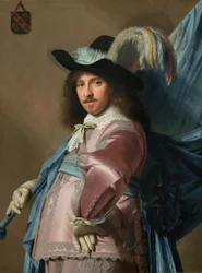 Andries Stilte como abanderado, 1640