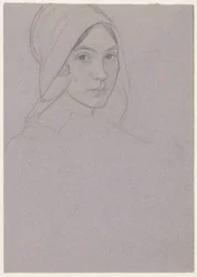 Retrato de una niña con cofia (Karen?)