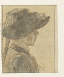Retrato de la señorita A.C.E. Veth, hermana del dibujante