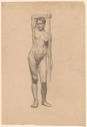 Desnudo femenino de pie, visto de frente