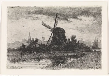 paisaje con molino