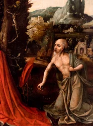 San Jerónimo, detalle, principios del siglo XVI (óleo sobre madera)