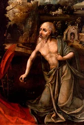 San Jerónimo, detalle, principios del siglo XVI (óleo sobre madera)