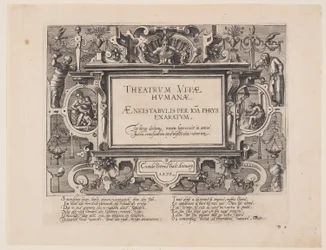 Frontispicio, de Theatrum Vitae Humanae (Las Edades del Hombre)