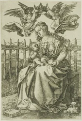 Madonna coronada por dos ángeles