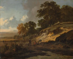 paisaje con cazadores