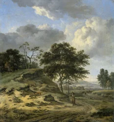 Paisaje con dos cazadores