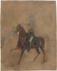 Estudio de retrato de Copenhague, el caballo del Duque de Wellington
Estudio para la figura ecuestre de Wellington antes de la batalla de Waterloo