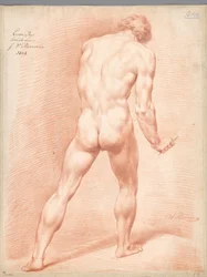 Desnudo masculino de pie, visto desde atrás (1er premio 1803)