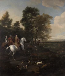 Caza de liebres, c.1690
