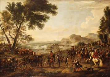 El Rey Guillermo III y sus Tropas preparándose para una Batalla