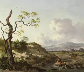 Un paisaje con viajeros